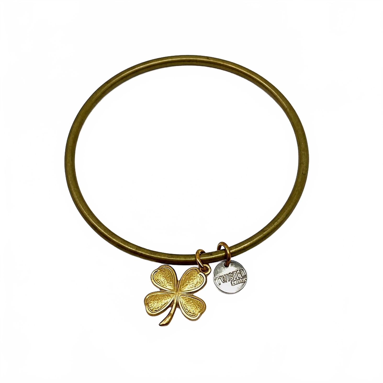 Twisted Silver Clover Bracelet | Gold & Silver, Os
